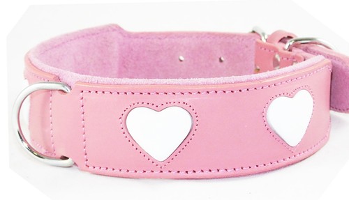Pink leather dog - leather,