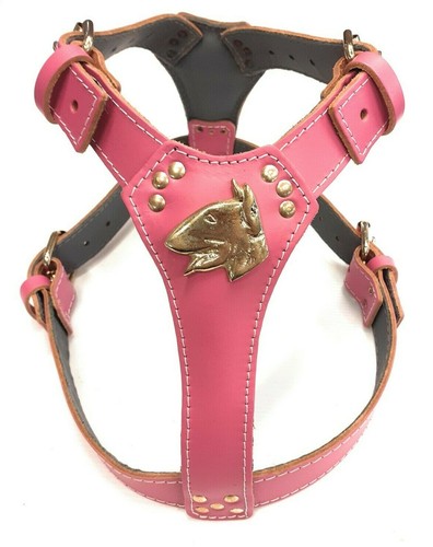 Deep pink leather dog - deep,