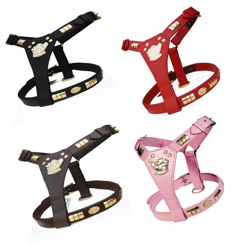 Leather dog harness for - leather,