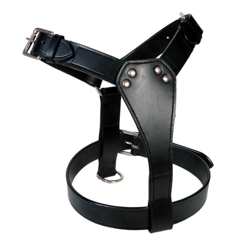 Leather dog harness - leather,