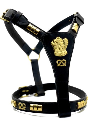 Leather dog harness - dog,