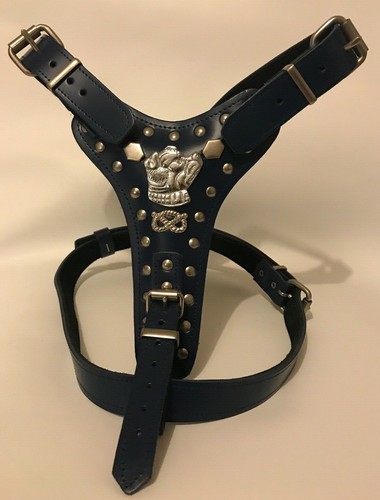 Leather dog harness real - leather,